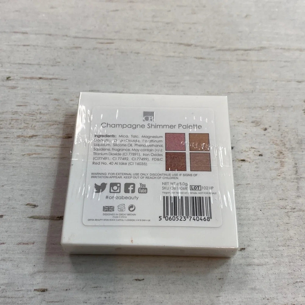 Oryza Beauty Champagne Shimmer Eyeshadow Palette
